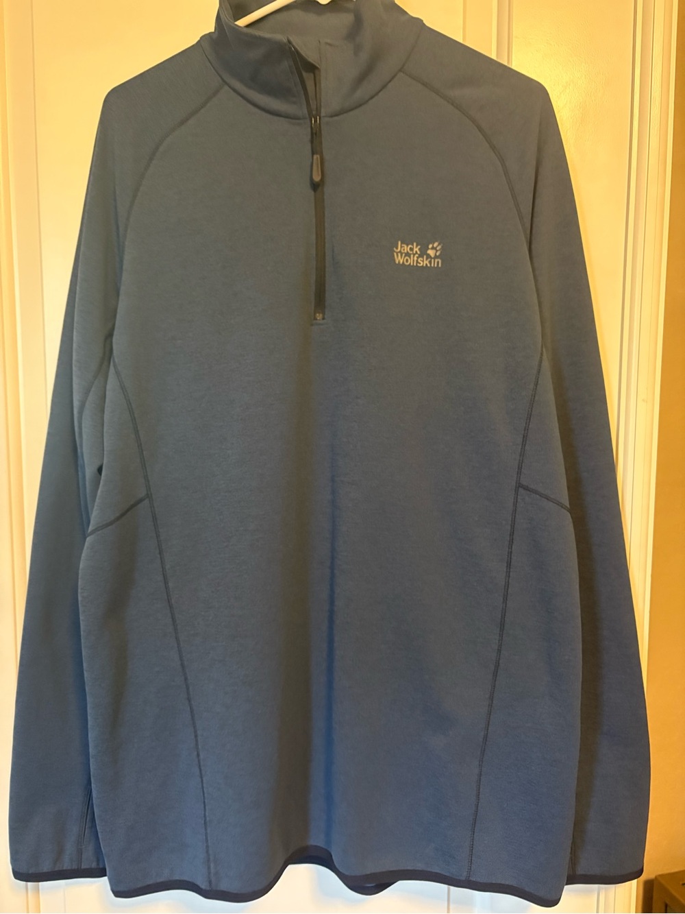 Jack Wolfskin Steel Blue Quarter-Zip Fleece Pullover XXL